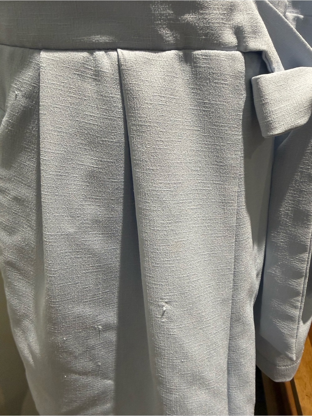 the clothing company White Lace Bodice Light Blue Tie-Waist Romper w/Pockets - Picture 5 of 6
